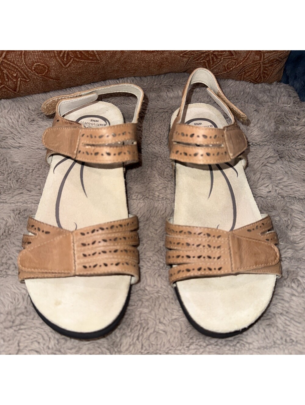 NWO Abeo Biomechanical Sandal Women’s Size 8N Tan Leather Strap Comfort Orthotic